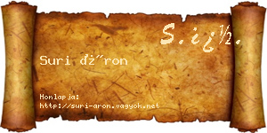 Suri Áron névjegykártya